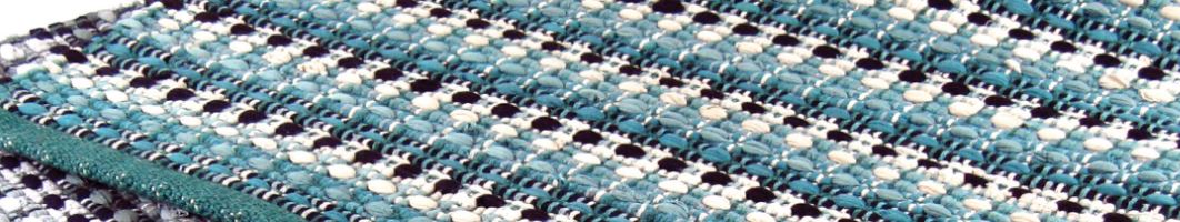 York Rag Rug Cotton Blue 2' x 3' by Homeportonline
