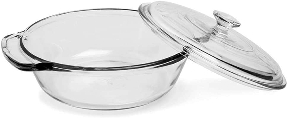 2 Qt. Glass Casserole with Cover by Kiss the Cook