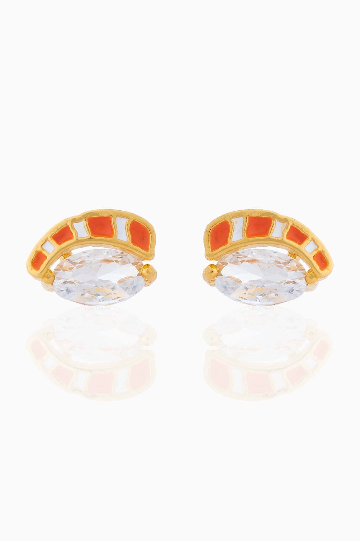 Girls Crew Salmon Nigiri Stud Earrings by Dear Lucy