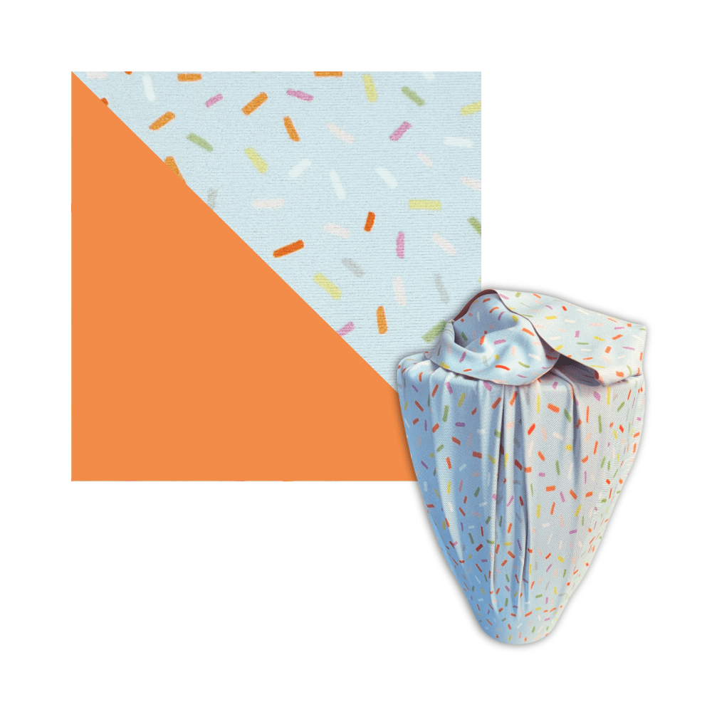 Large Reusable Cloth Furoshiki Gift Wrap | Spring Confetti by Shiki Wrap