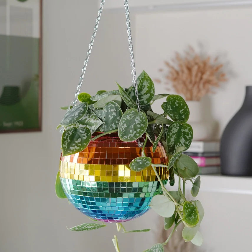 Disco Ball Hanging Planter