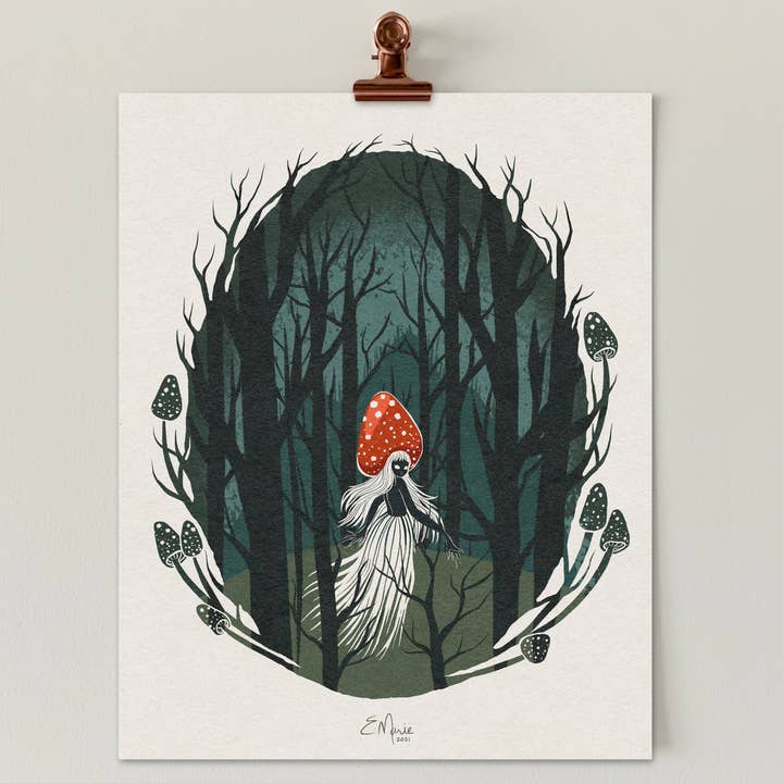 Forest Mushie 8x10 Art Print