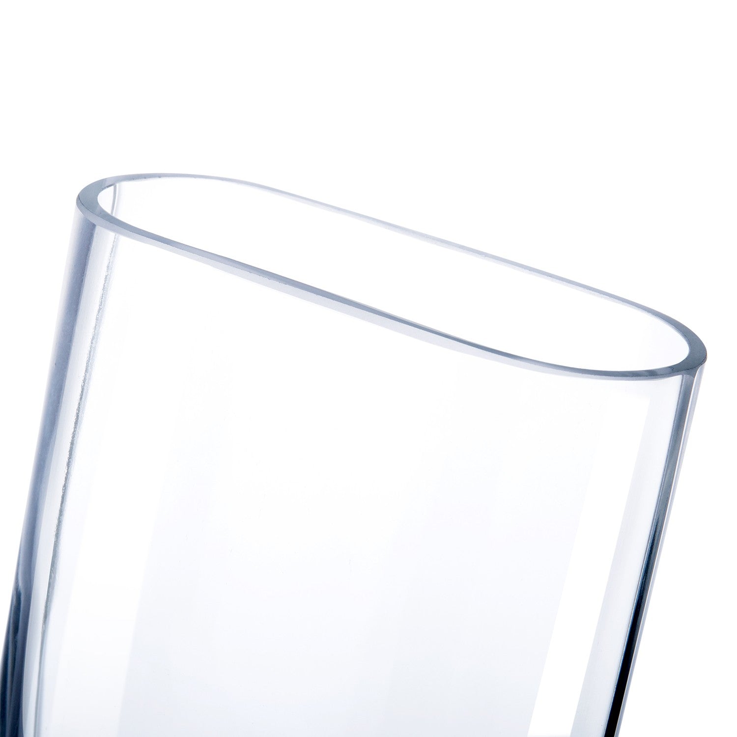 Clear Glass Vase Oval 5x2.5x8.5in by Homeportonline