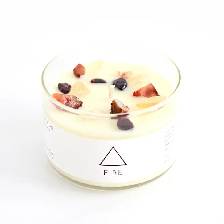 Fire - Zodiac Inspired Crystal + Essential Oil Candle