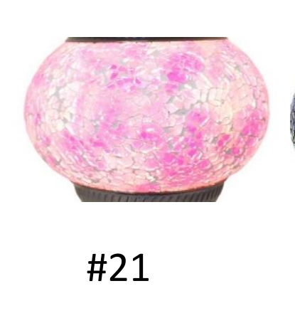 Mosaic Lamp Half Heart in Pink #21 by Homeportonline