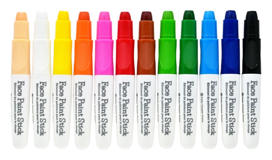 Junior Face Painting Sticks 12 Bright Colors by Homeportonline