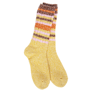 Socks - World's Softest Weekend Ragg Crew Honey Stripe by Homeportonline