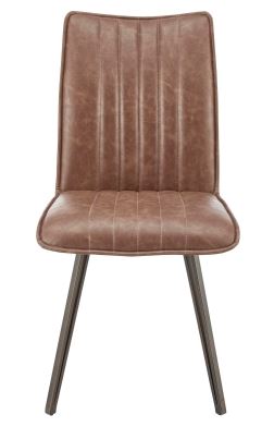 Reino Polyurethane Dining Chair Antique Cigar Brown by Homeportonline