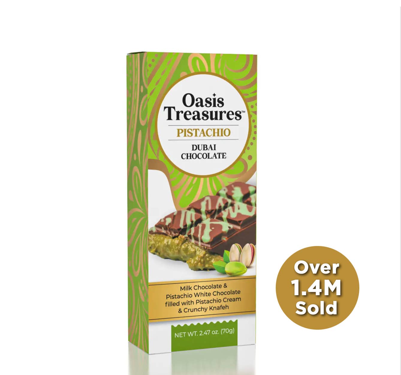 Dubai Chocolate Bar Pistachio by Oasis Treasures by SidePony Boutique