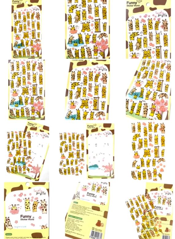 Stickers Giraffe Lovely Puffy by Homeportonline