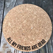 Engraved Cork Plant Mat