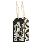 Primitives by Kathy - Glass Of Wine Bottle Tag by SidePony Boutique