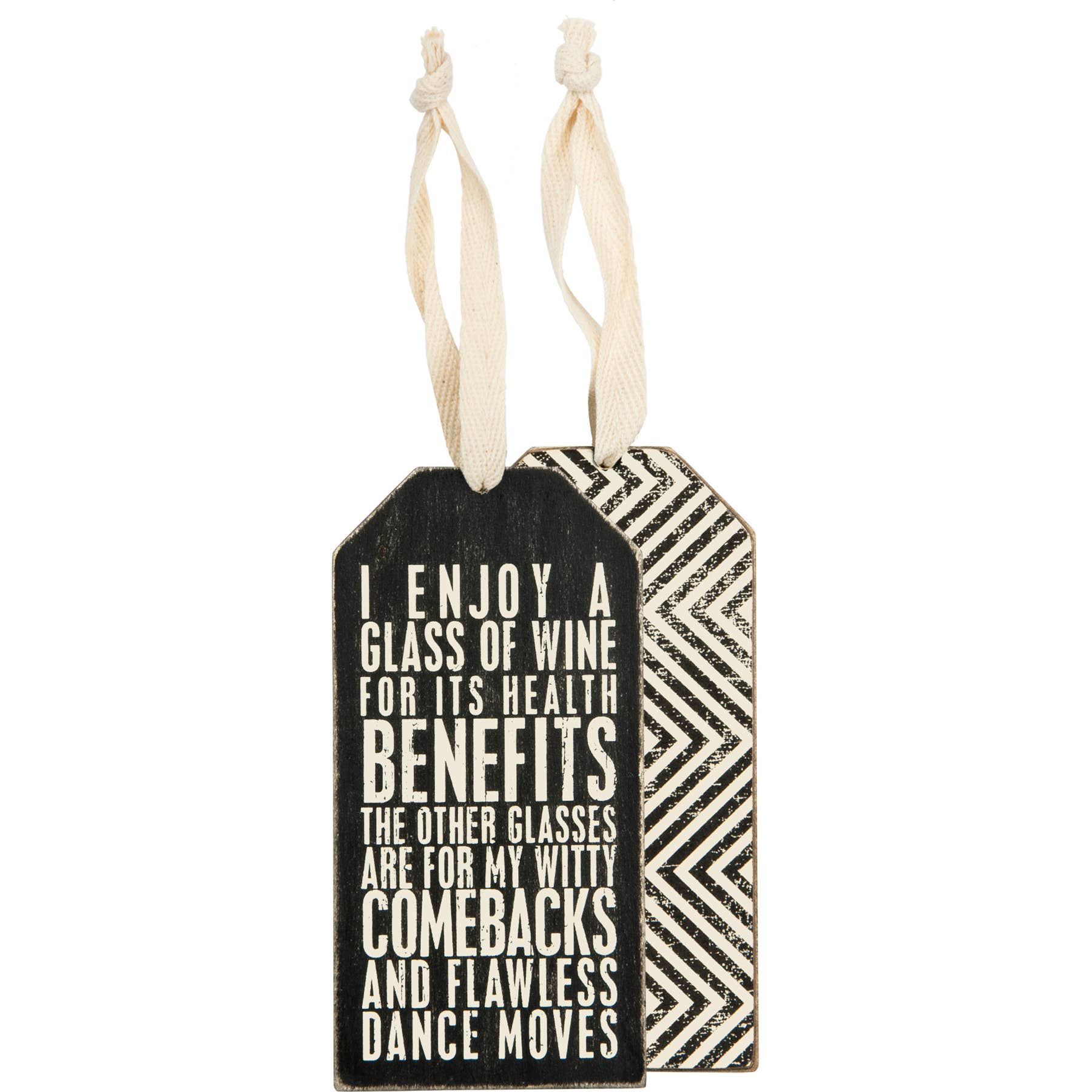 Primitives by Kathy - Glass Of Wine Bottle Tag by SidePony Boutique
