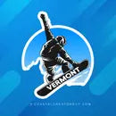 Vermont Snowboarder Waterproof Laptop Sticker