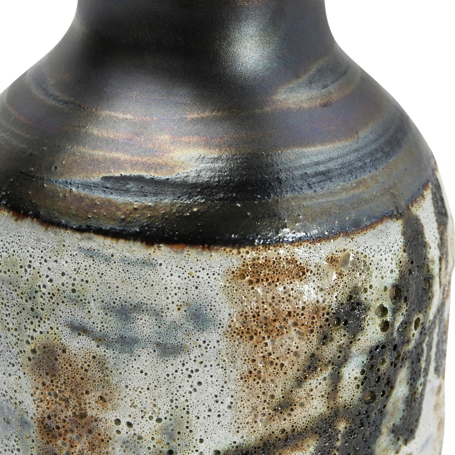 Vase Stoneware Reactive Glaze Multi Color by Homeportonline