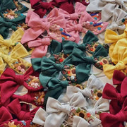 Embroidered Hair Bow