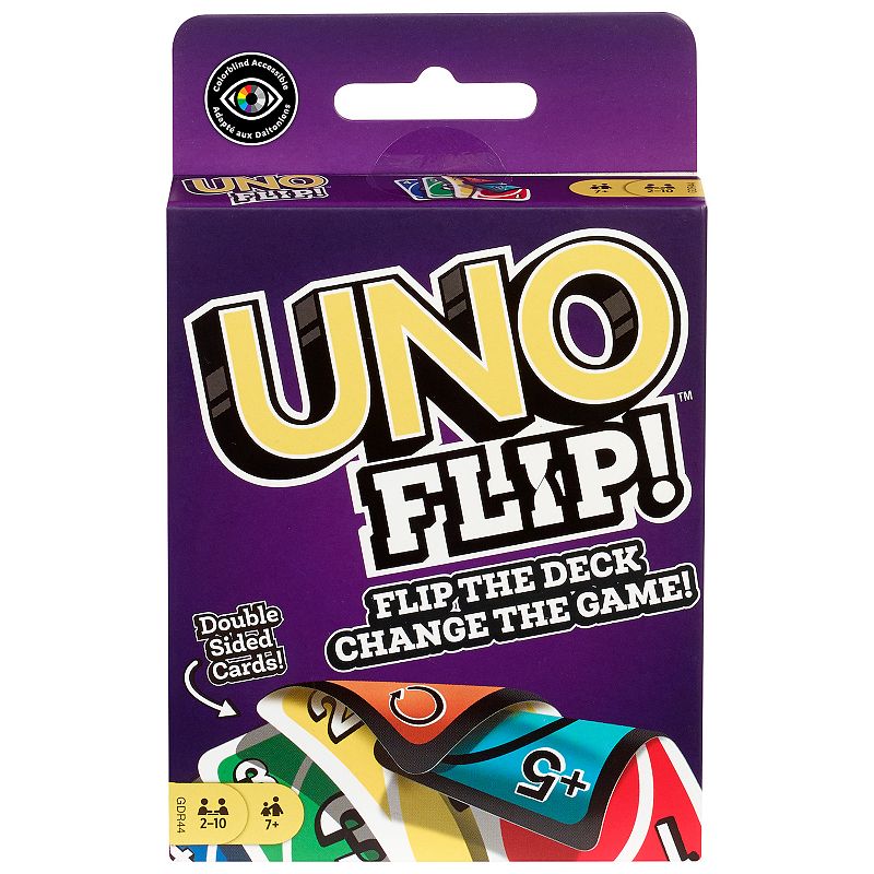 UNO Flip! Card Game for Kids  Adults & Family Night with Double-Sided Cards  Light & Dark