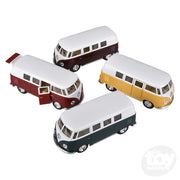 Diecast Pullback VW 1962 Bus Classic Colors 5" by Homeportonline