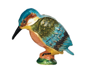 Trinket Box Enameled Metal Kingfisher 2.25"h by Homeportonline