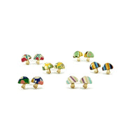 Mushroom Titanium Stud Earrings
