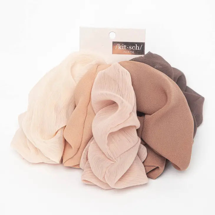 Crepe Scrunchies 5pc - Terracotta by Wild Lark