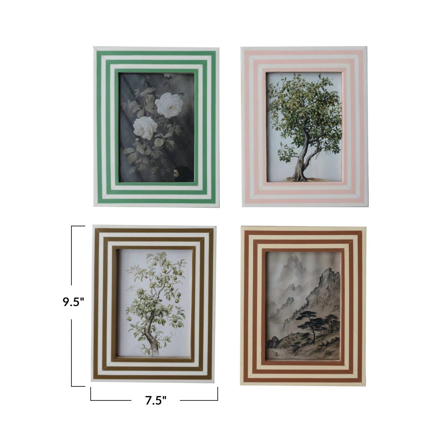 Frame Inlaid Stripes 4 Colors 5 x 7 (Sold Individually) by Homeportonline