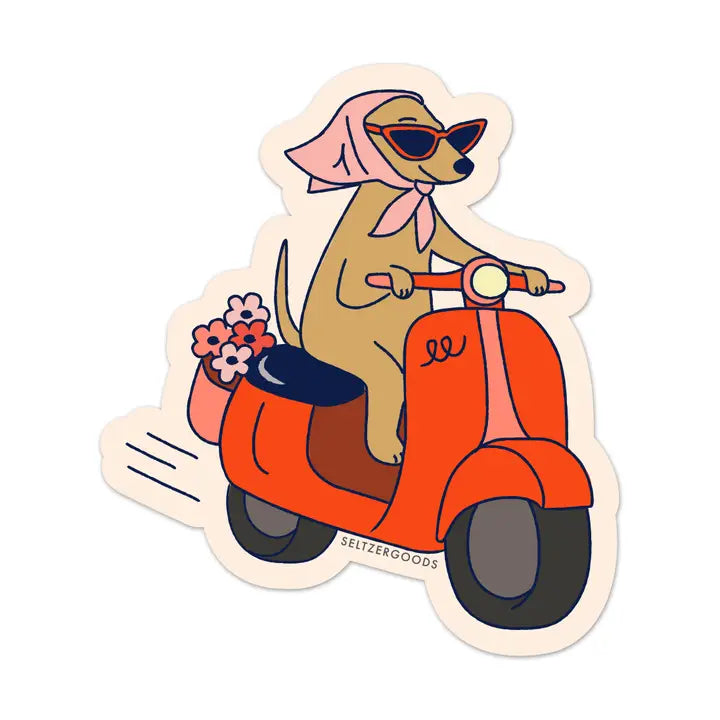Ciao Scooter Dog Sticker