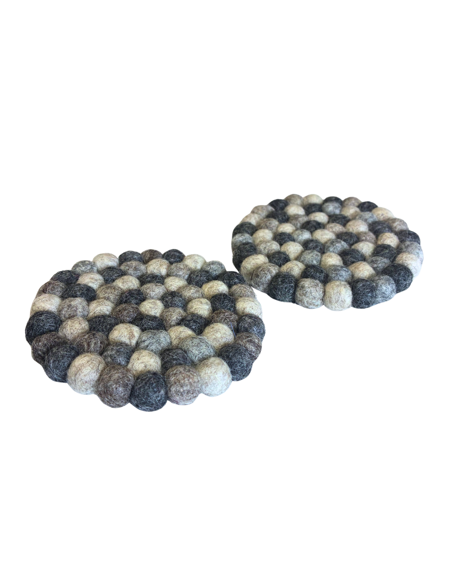 DC Felt Wool Ball Coaster- Square, Circle (set of 4) | 935 FC