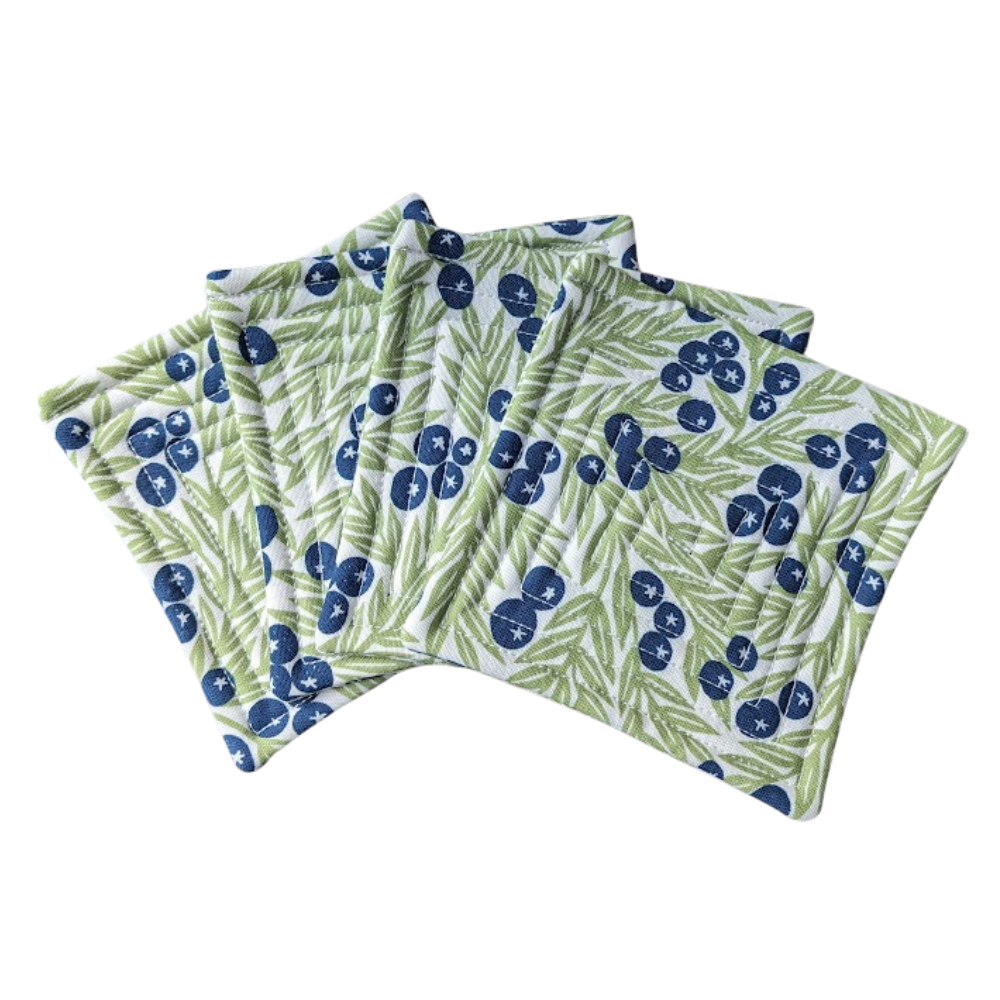 Blueberry Quilted Coasters