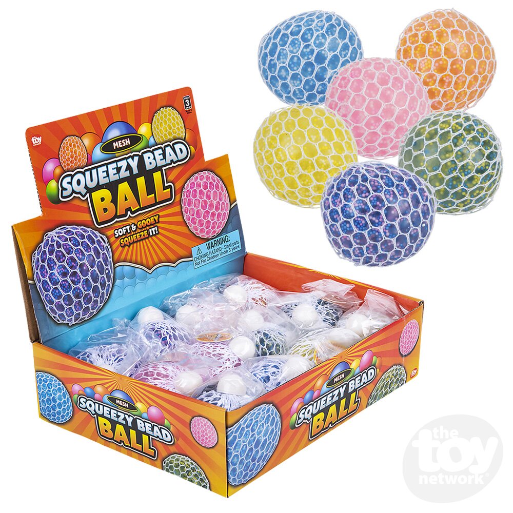 Squeezy Bead Mesh Ball 2.75" (Sold Individually) by Homeportonline