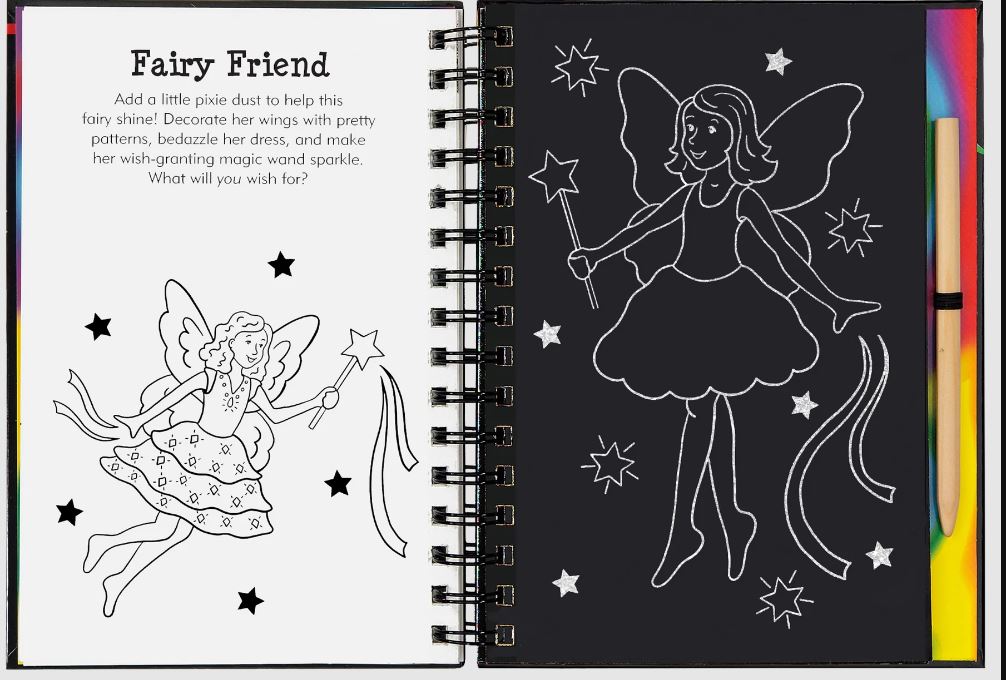 Scratch And Sketch Trace Along Activity Book Sparkle by Homeportonline