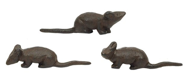 Mouse Cast Iron 3 Poses (Sold Separately) by Homeportonline