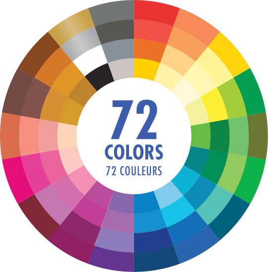 Art Center Colored Pencil Set 72 Colors Floral Cylinder Box by Homeportonline