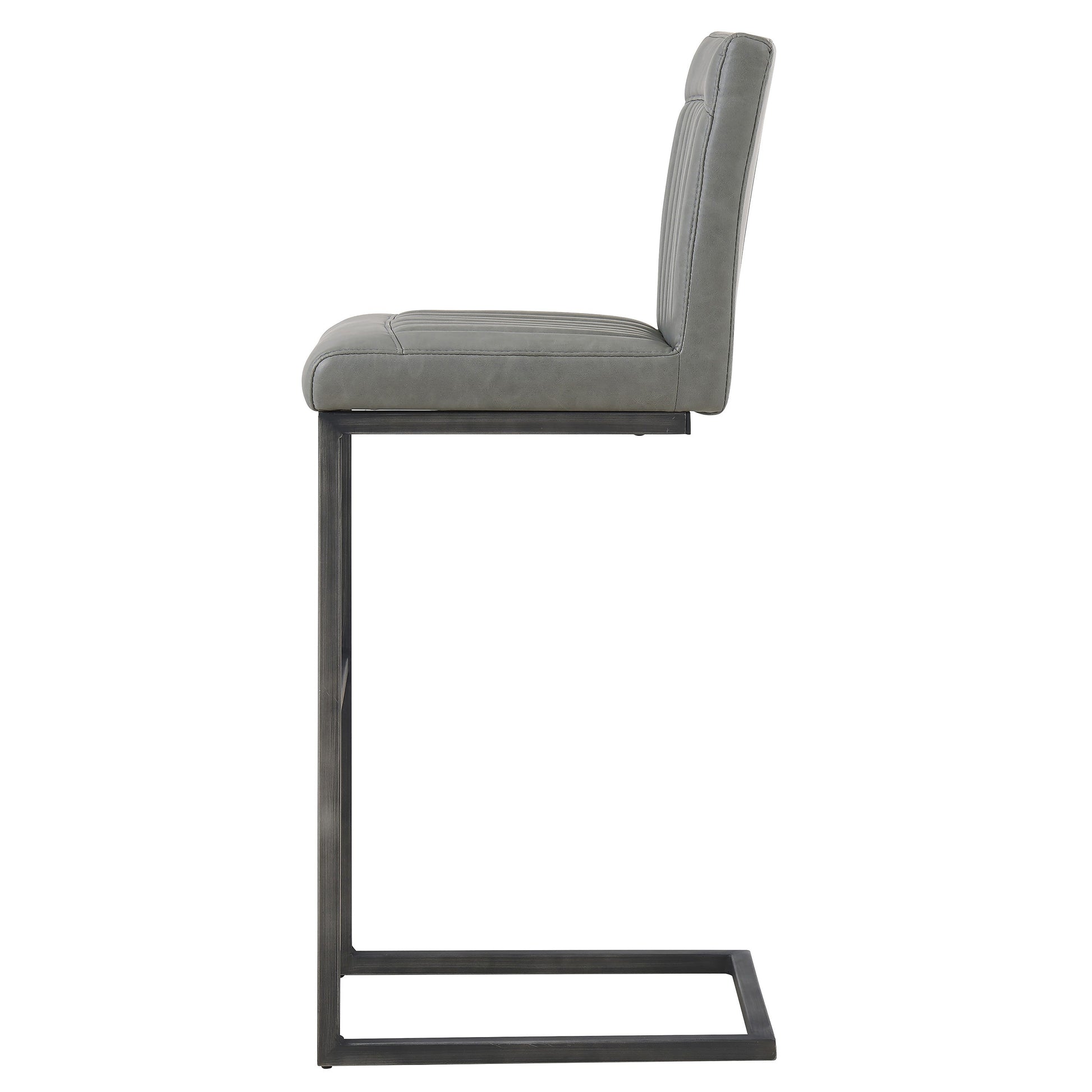 Ronan Polyurethane Bar Stool Antique Graphite Grey by Homeportonline