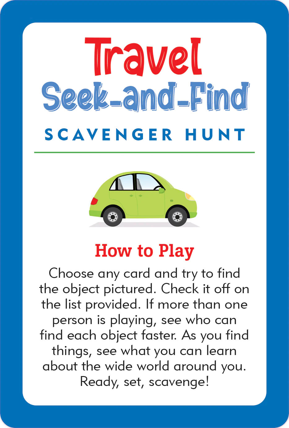 Scavenger Hunt Seek-and-Find Cards Travel by Homeportonline