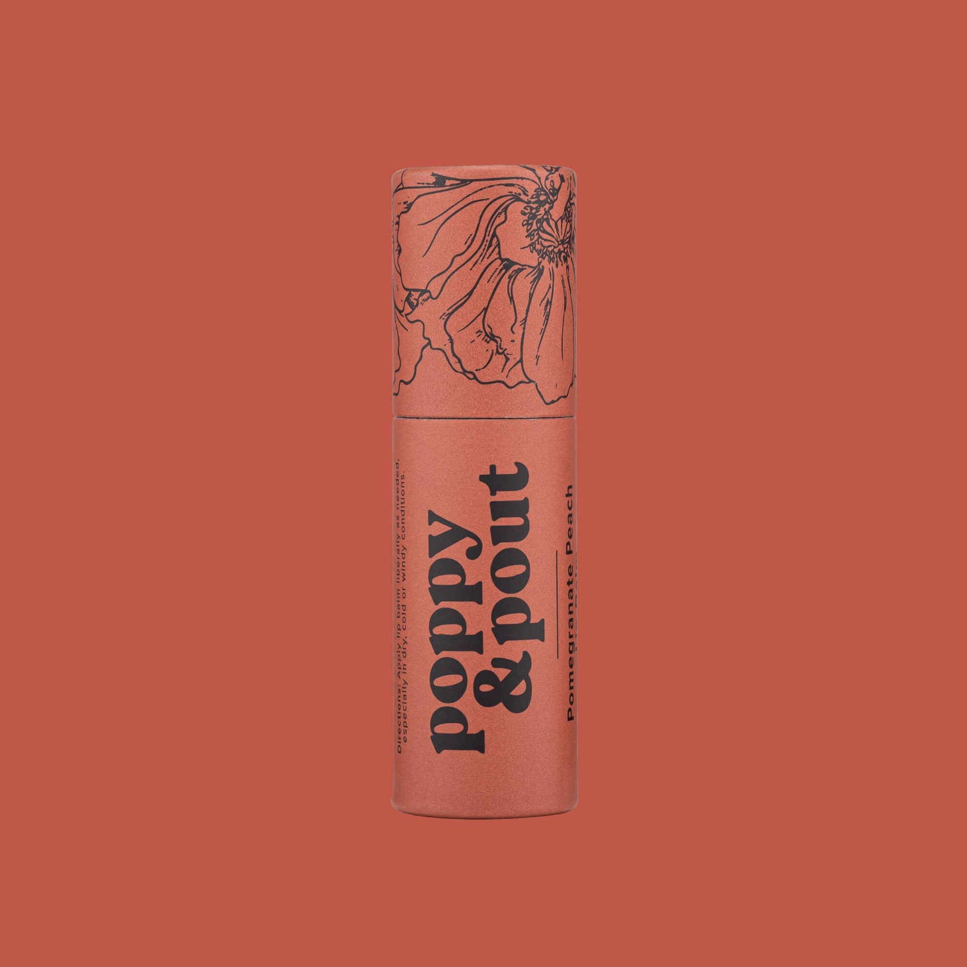 Poppy & Pout Lip Balm, Pomegranate Peach by Dear Lucy