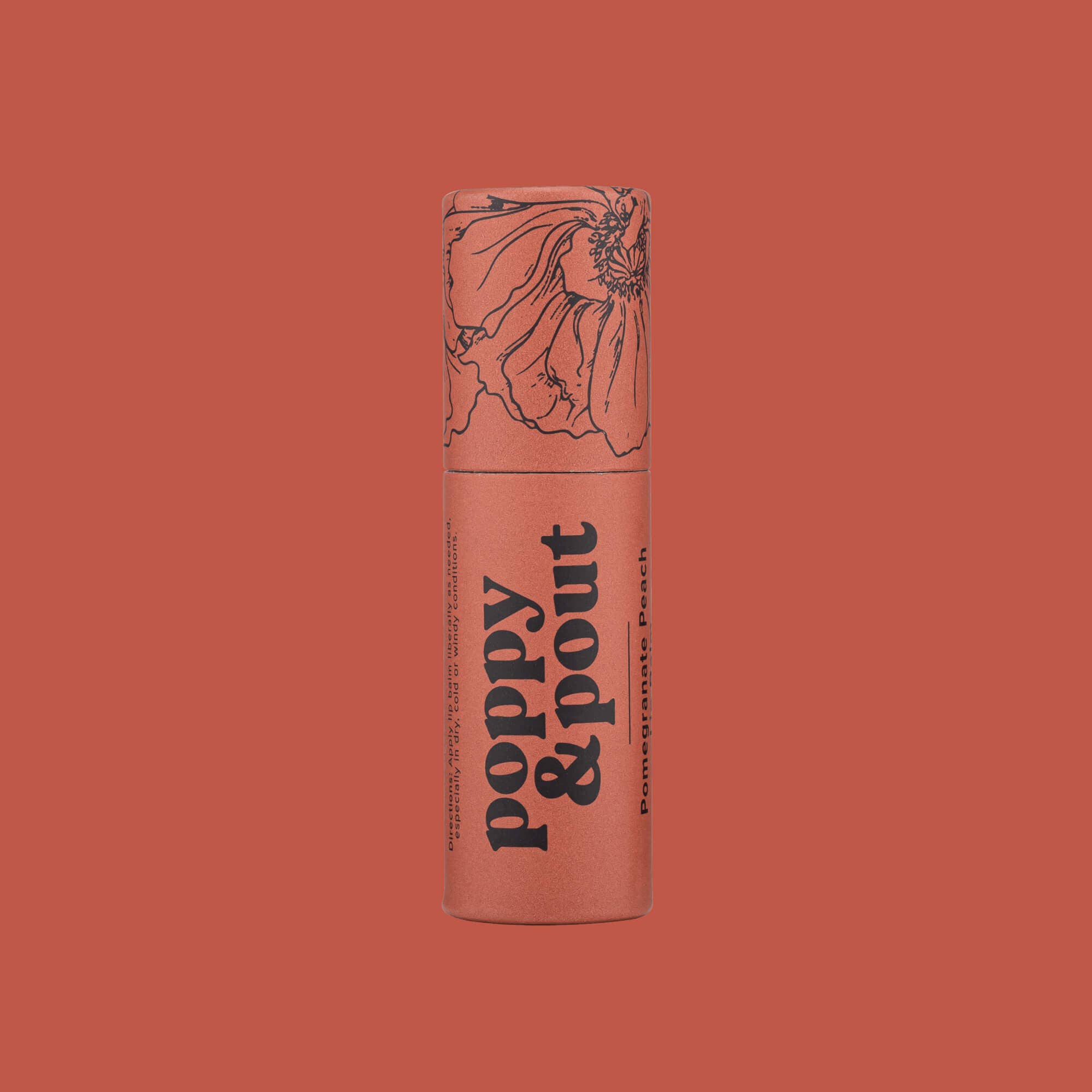 Poppy & Pout Lip Balm, Pomegranate Peach by Dear Lucy
