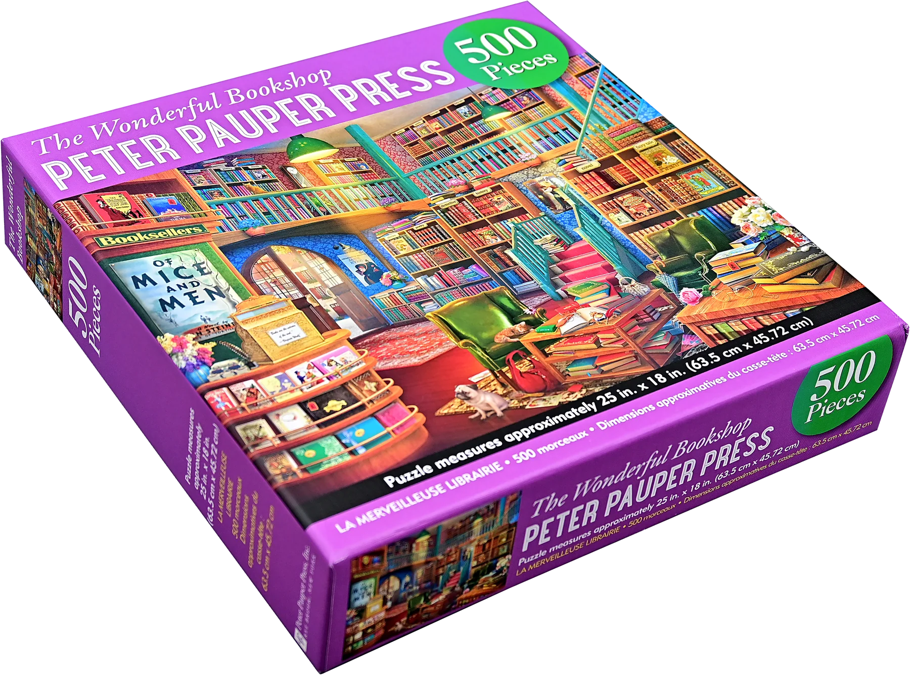 Puzzle 500 Piece Wonderful Bookshop by Homeportonline