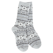 Socks - Holiday Mini Crew Fair Isle Grey by Homeportonline