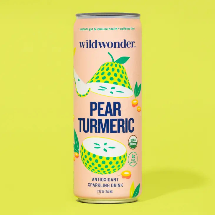 Pear Turmeric Sparkling Antioxidant Drink by Wild Lark