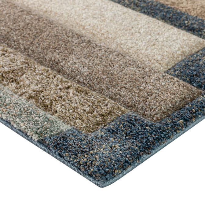 Carmona Rug Color Blocks Denim 5'1" X 7'5" by Homeportonline