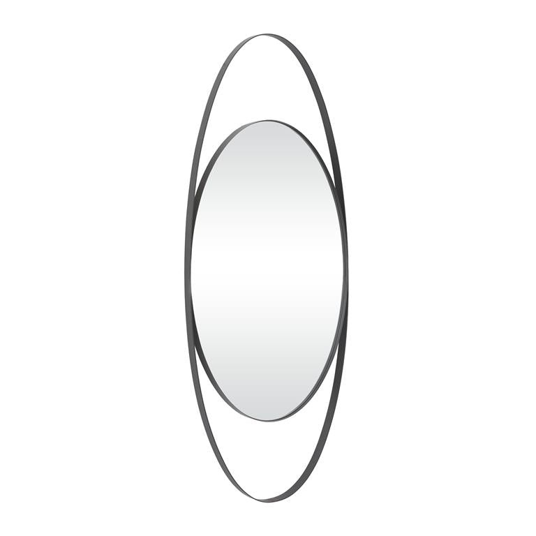 CosmoLiving Black Metal oval Wall Mirror by Homeportonline