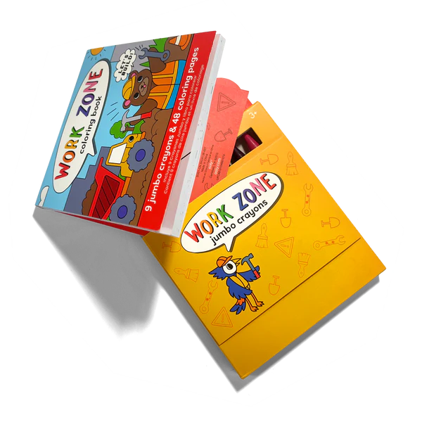Carry Along! Coloring Book & Crayon Set Work Zone by Homeportonline