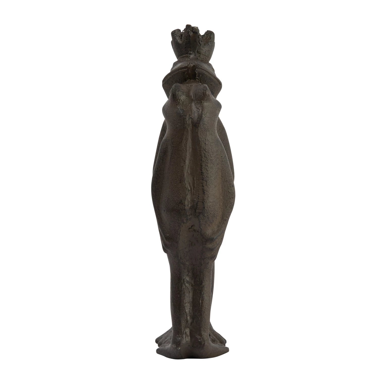 Decorative Sculpture Cast Iron Kissing Frog Prince Brown 8.75"h by Homeportonline