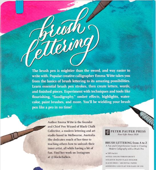 Art Center Artist's Book Brush Lettering From A To Z by Homeportonline