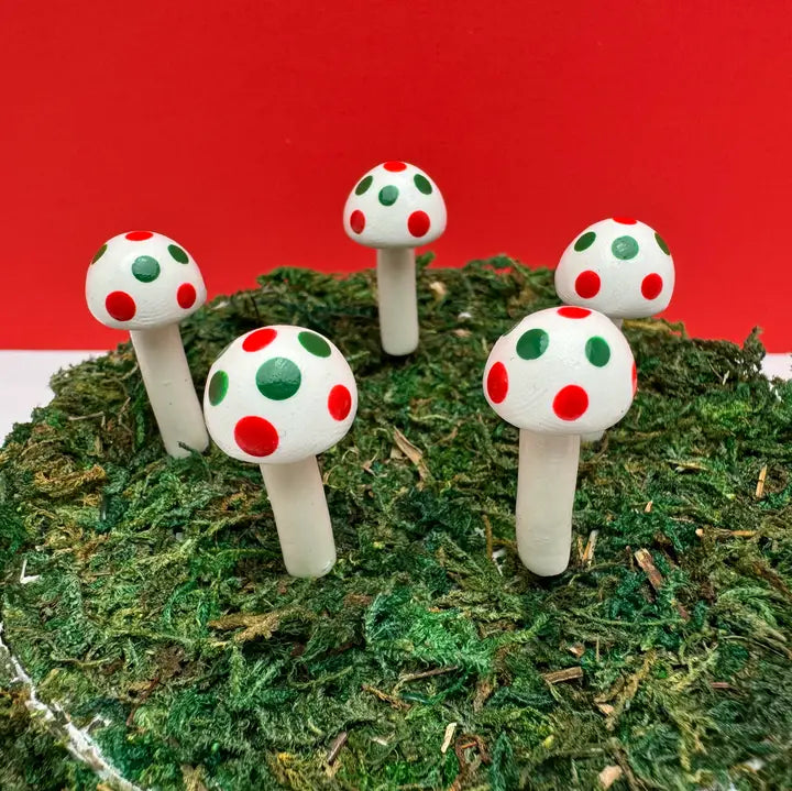 Fairy Garden Mushroom Ball-style Plant Pick