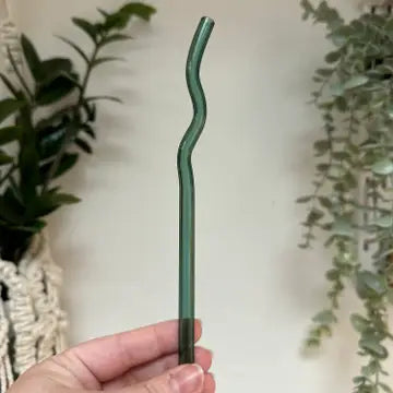 Wavy Glass Straw 7.8 in.