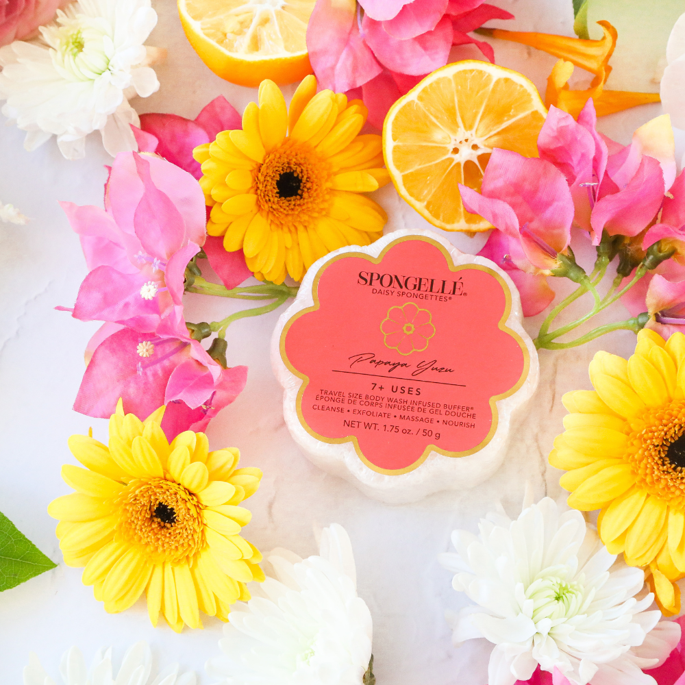 Spongellé - Papaya Yuzu Daisy Spongette by SidePony Boutique
