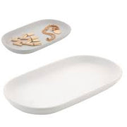 Vanity Tray - Anitra Ceramic White (Sold Individually) by Homeportonline