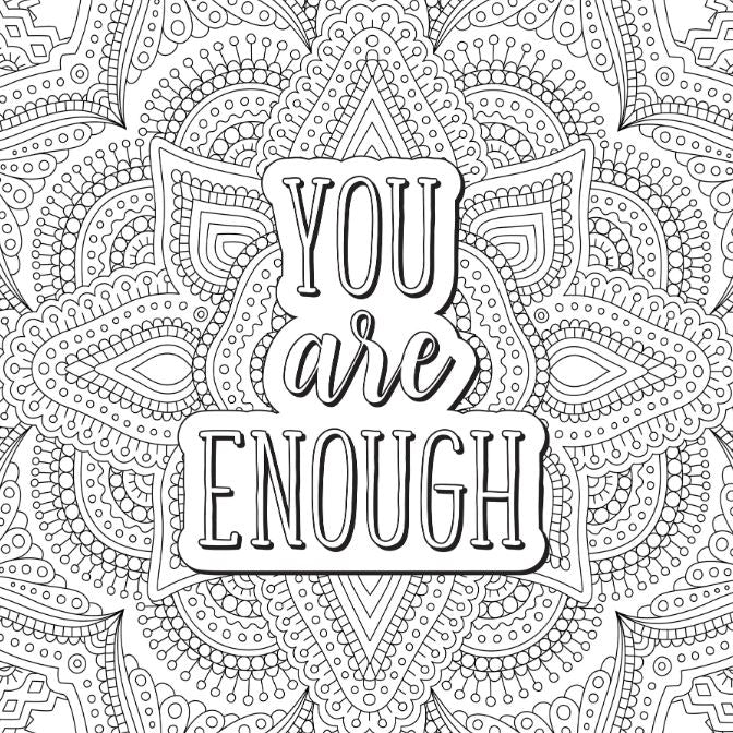 Artist's Adult Coloring Book Self Care by Homeportonline